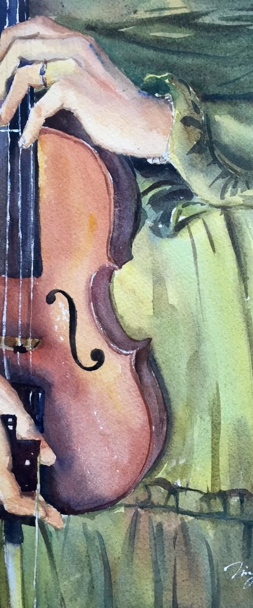 Lady with the Violin by Jing Chen