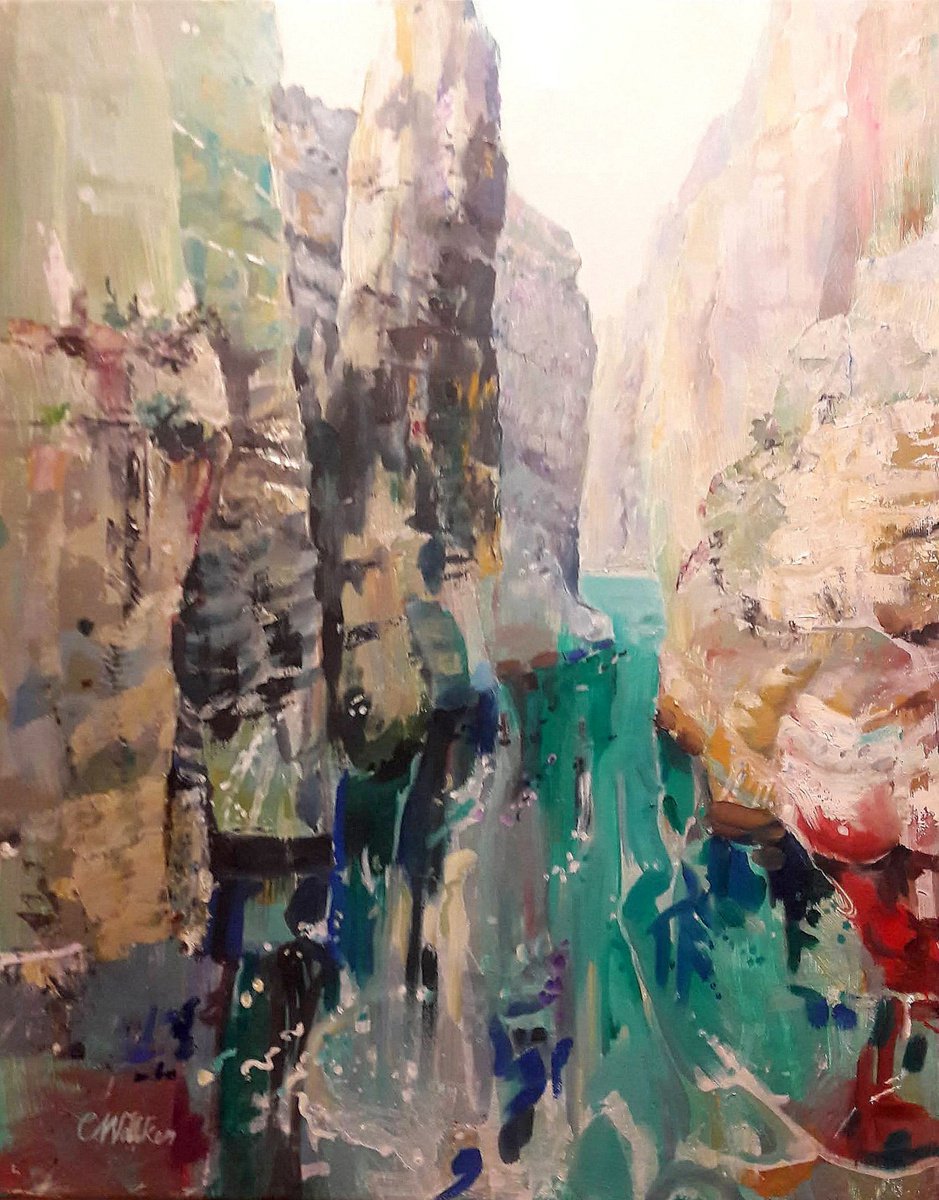 Landscape Oil Painting By Chris Walker, 16 X 20, Gorgeous, Original Artwork