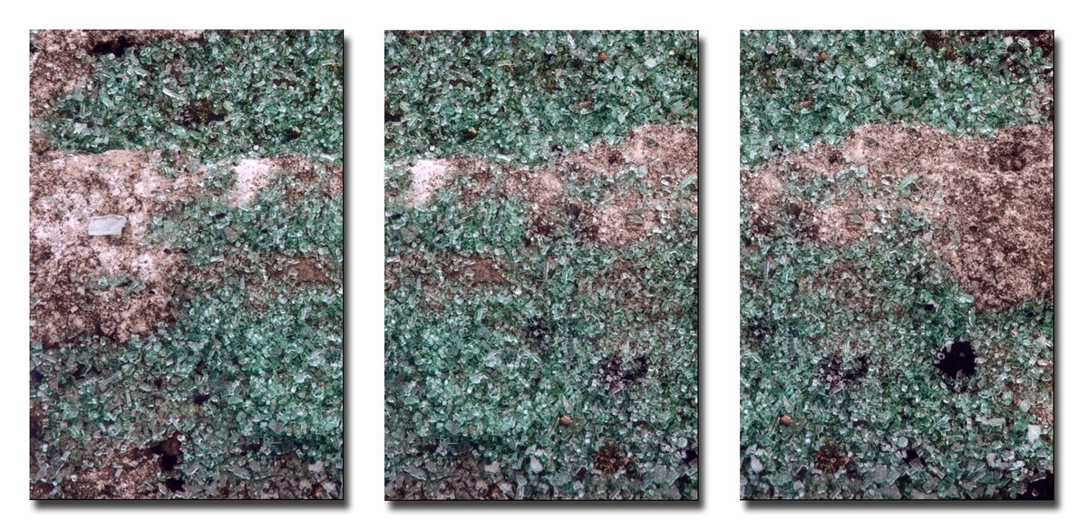 Photorealistic Abstract Photograph By Justice Hyde, 60 X 24", Shattered Triptych - Aluminium Panels, Original Artwork