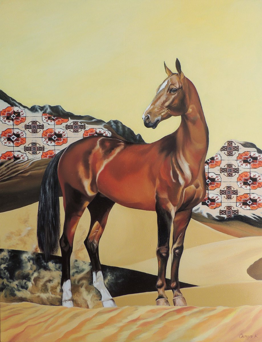 The akhal-Teke horse by Kakajan Charyyev