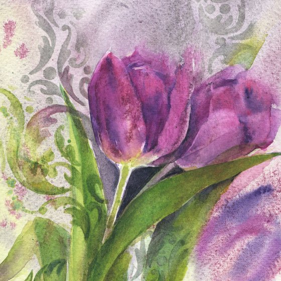 Purple tulips