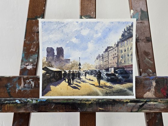Paris shadows: Notre Dame