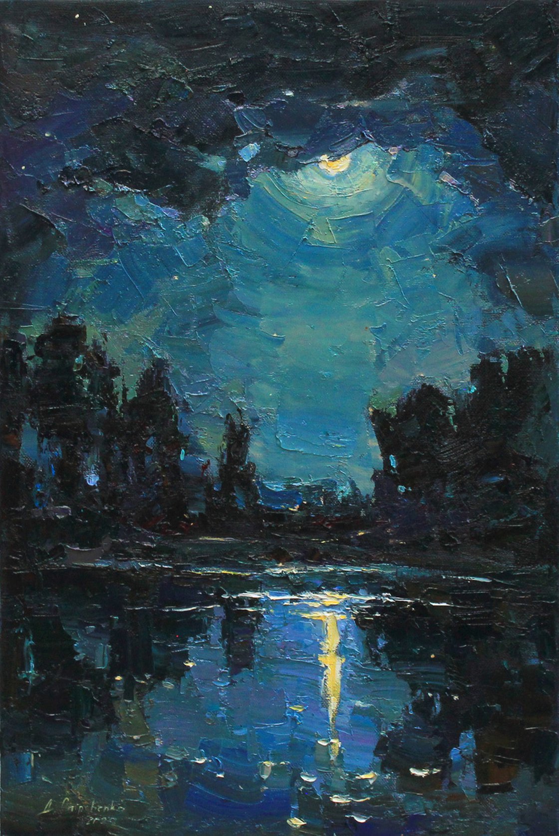 impressionism night sky