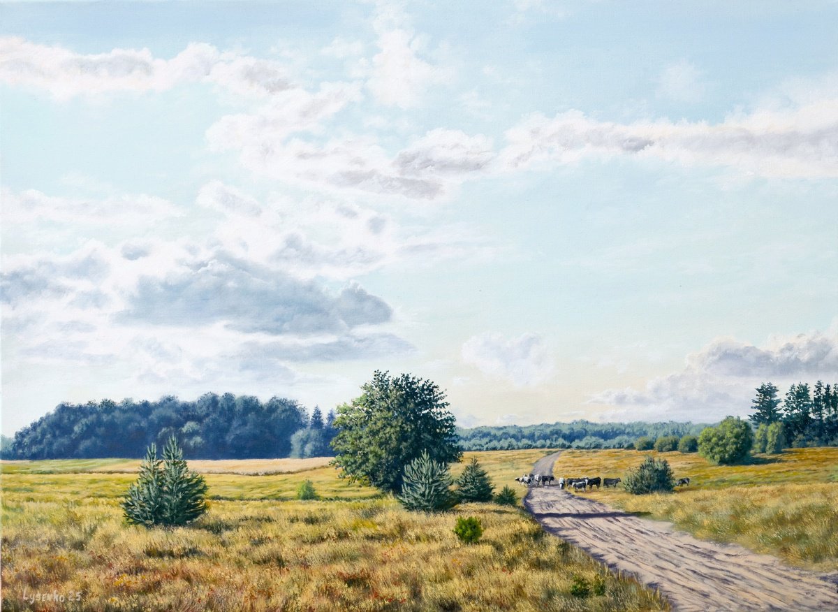 Photorealistic Oil Painting , Warm Summer By Andrii Lysenko, 32 X 24, Artwork For Sale On Artfinder