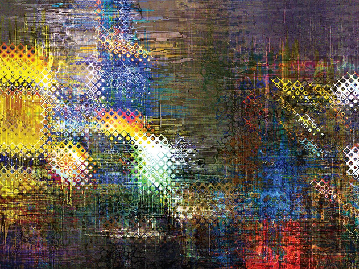 Abstract Cityscapes Print By Javier Diaz, 80 X 60, Ciudades Abstractas Xvii, Original Artwork