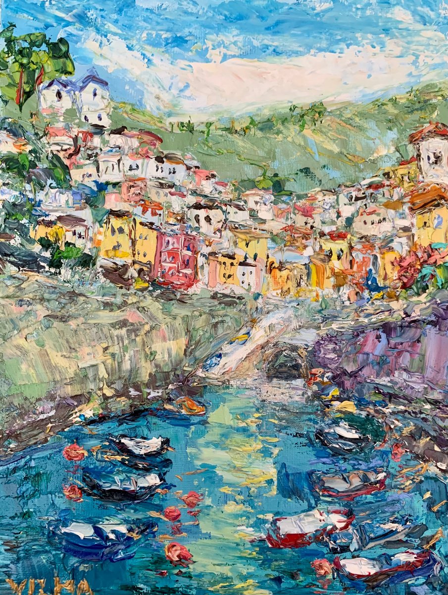 Riomaggiore, Italian landscape by Vilma Gataveckien?