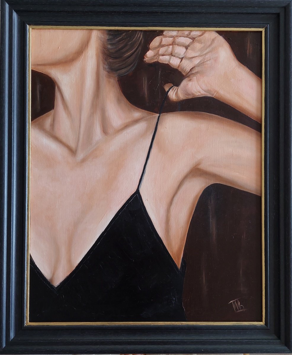 Photorealistic Portrait Oil Painting By Ira Whittaker, 19 X 23, Luminous Skin, Original Artwork