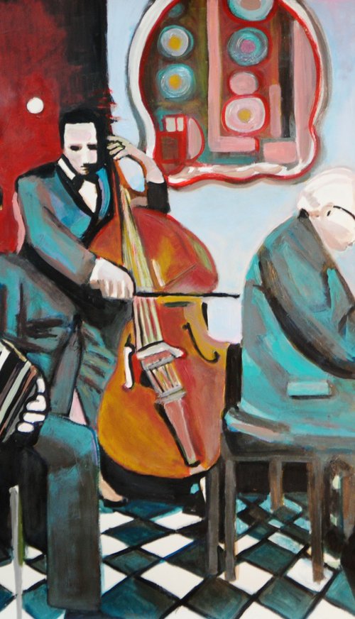 Musicians  / 95 x 70 cm by Alexandra Djokic