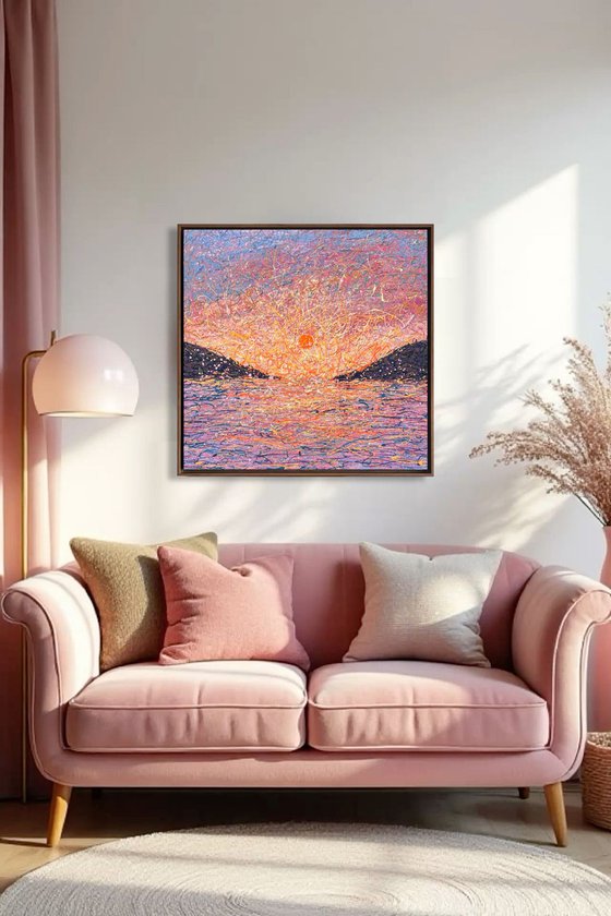 A Moment Held by Sunrise - framed