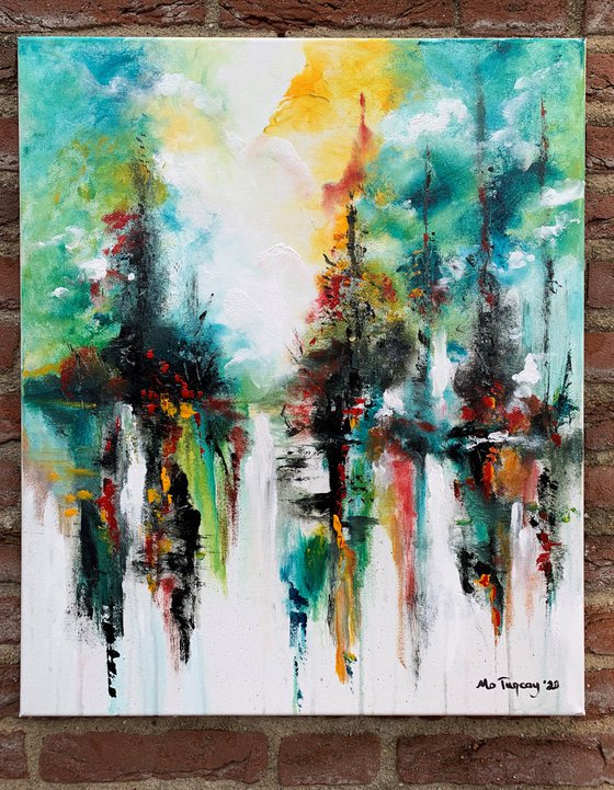 "Reflections “ abstract Painting -50x60cm