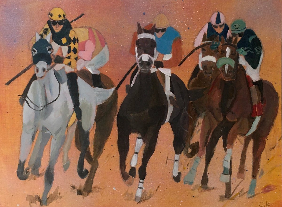 Racing horses by Chihiro Kinjo