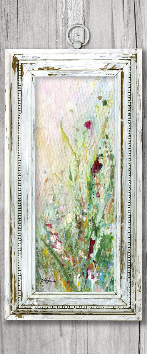 Cottage Meadow 1  - Framed Floral Painting  by Kathy Morton Stanion by Kathy Morton Stanion