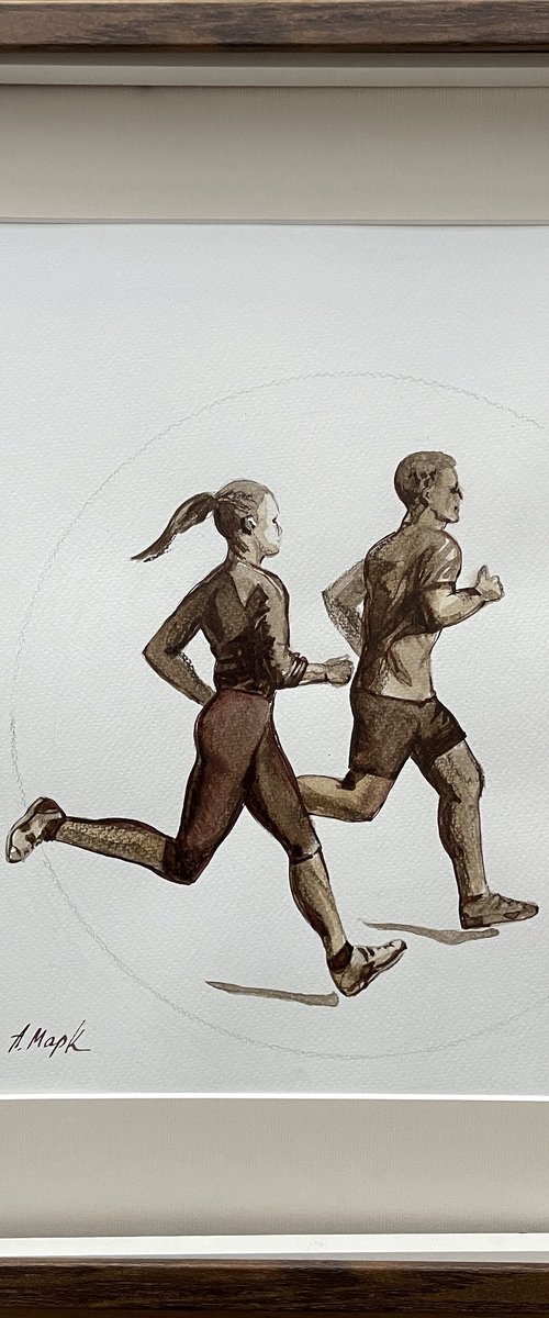 Body sport seria - running together by Anastassia Markovskaya