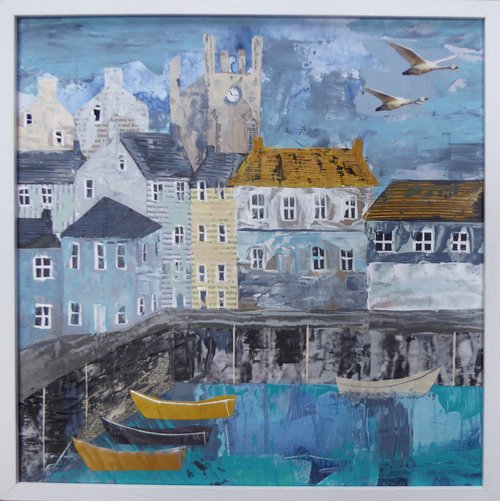 Harbour Textures : Falmouth, Customs House Quay by Elaine Allender