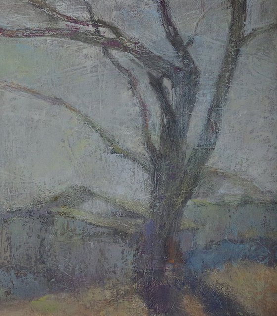 Landscape Oil painting, Tonalism, One of a kind, Signed, Hand Painted