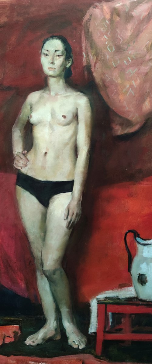 Nude and a bath jug by Maria Egorova
