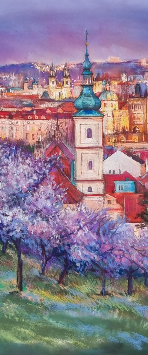 Prague at Twilight by Natalia Slushaieva