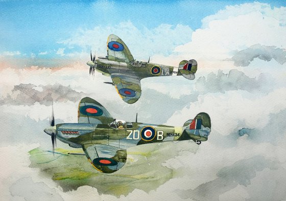 A pair of Spitfire mark IX