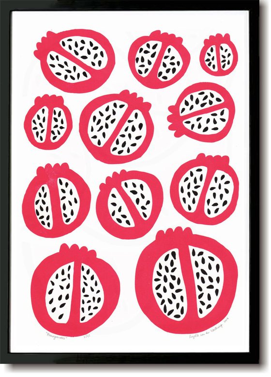 Pomegranates - Unframed - FREE Worldwide Delivery