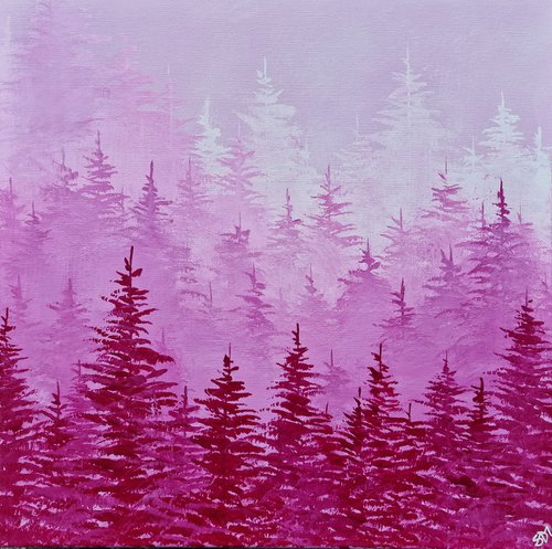 Magenta Pines, The Lake District by Sam Martin