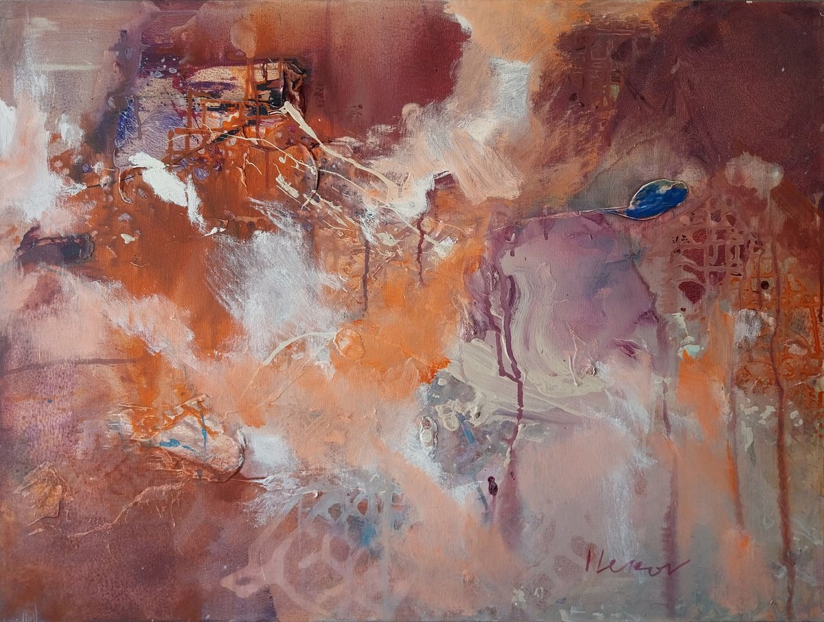 Abstract Acrylic Painting By Ivo Lekov, 31 X 24, Paraphrase 1, Original Artwork