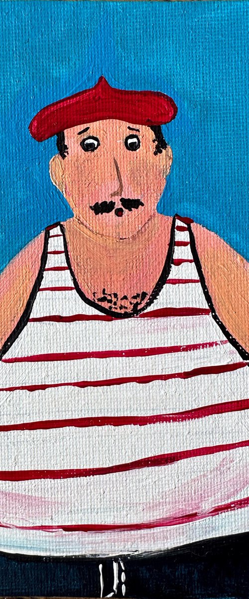 Cartoon fat man by Oksana Fedorova