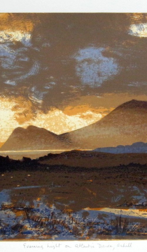 Evening Light on Atlantic Drive, Achill by Aidan Flanagan Irish Landscapes