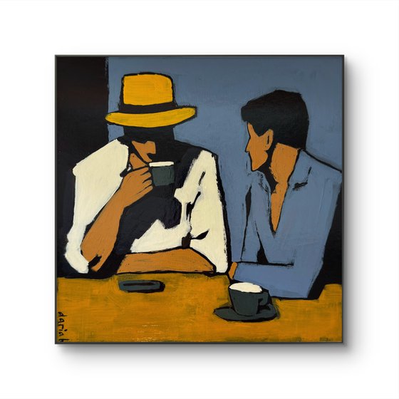 Painting "2 Men Drinking Coffee"