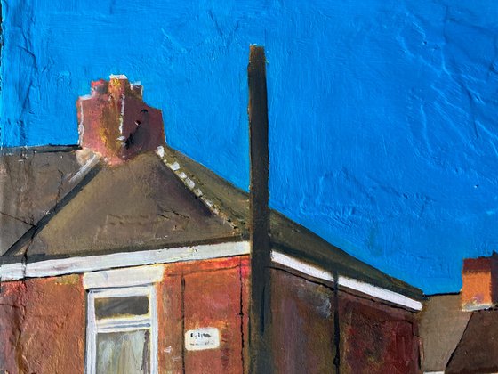 Blue Sky Over Terraced Houses