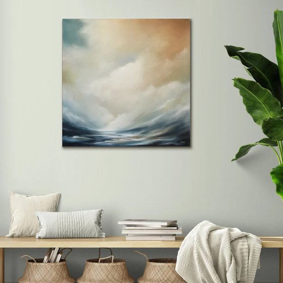 Light In The Deep Sea - Original Oil Painting on Stretched Canvas