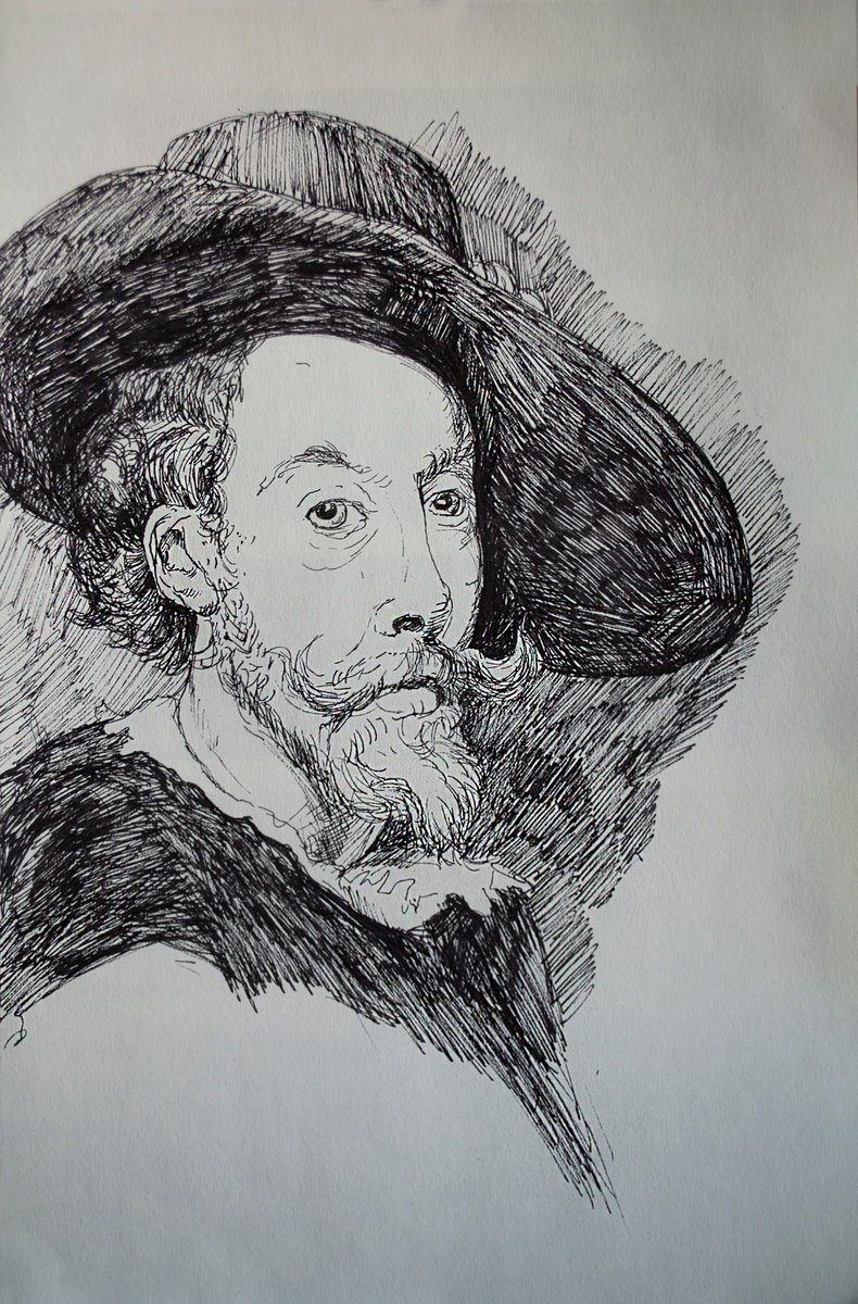 Rubens Self Portrait Copy by Nikola Ivanovic