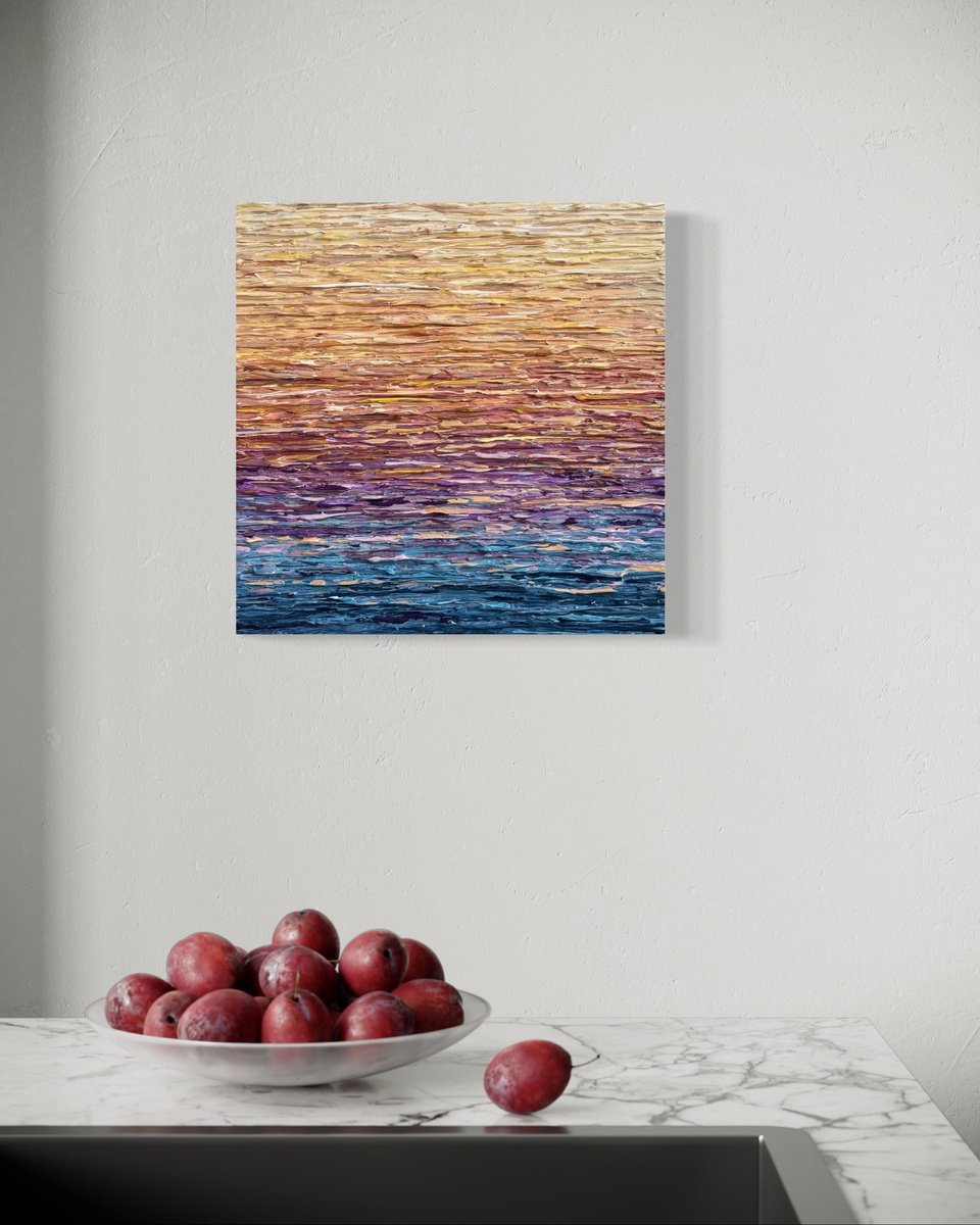 Abstract Acrylic Painting By Daniela Pasqualini, 12 X 12, Dusk Memories, Original Artwork