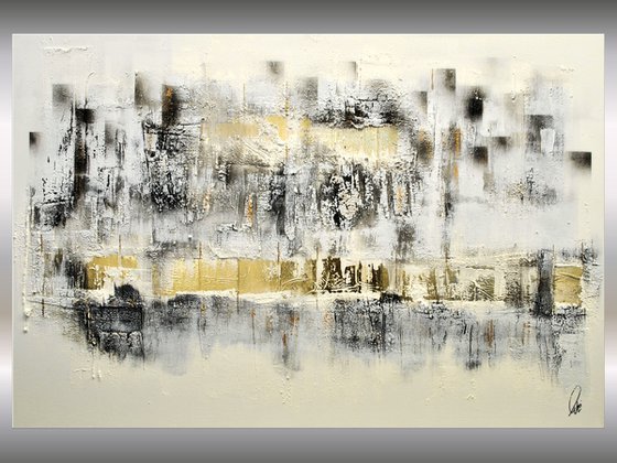 Metropolis - Abstract Landscape Painting, Acrylic Painting on Canvas, Stretched Canvas Art