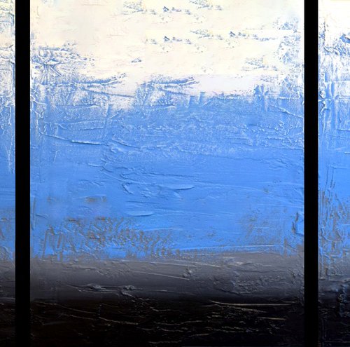 Ice Blue 3 panel canvas by Stuart Wright