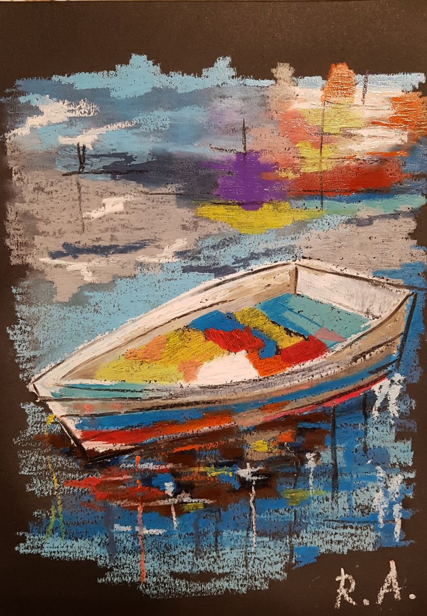 Boat 21*29.7 cm by Anna Reznik