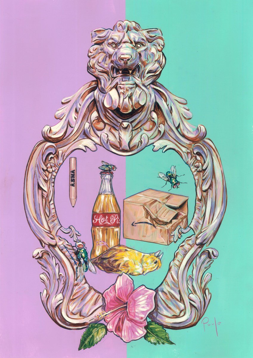 Expressive Still Life Acrylic Painting By Paul Ward, 20 X 24", Just Like Home., Original Artwork