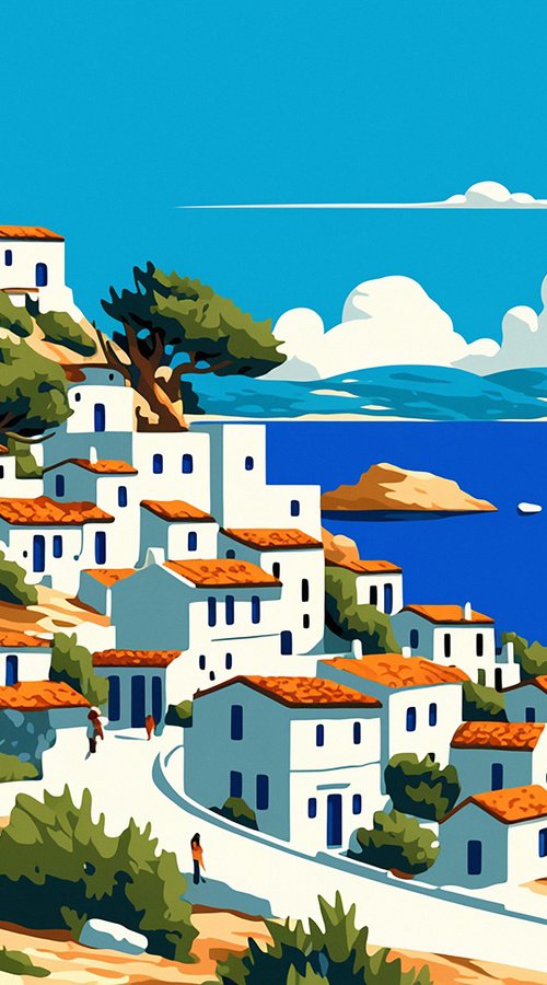 Greek Island IX by Kosta Morr