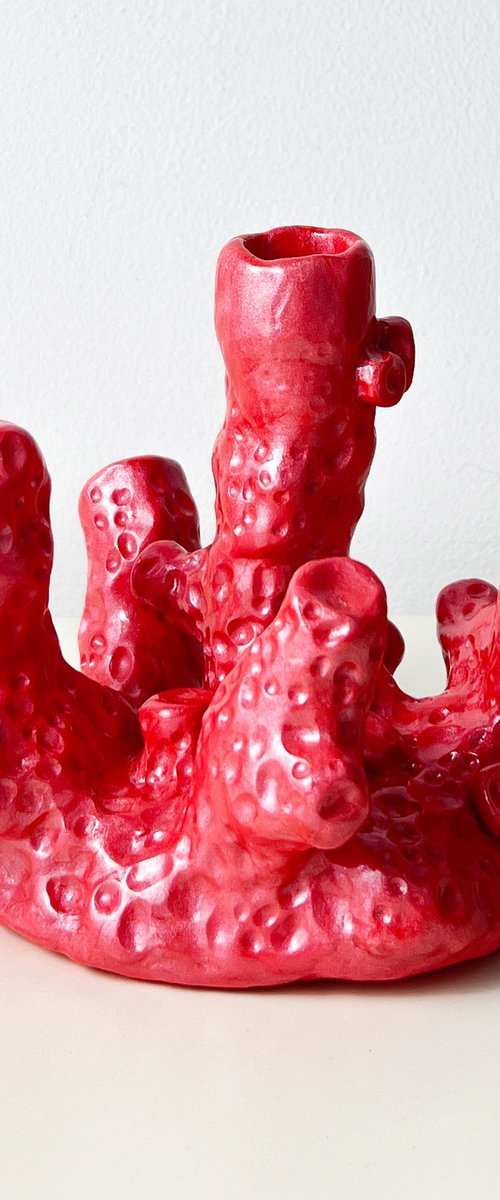 Coral Candle Holder by Elina Arbidane