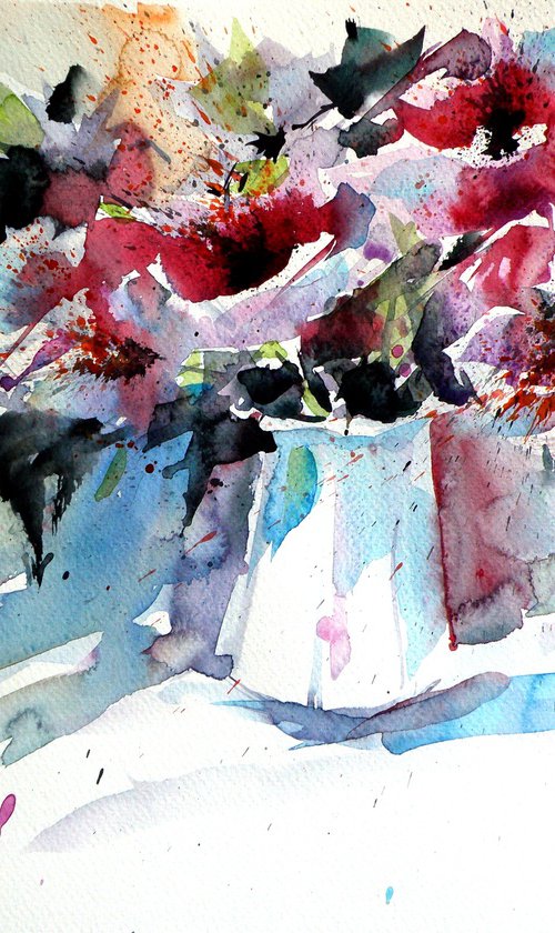 Still life with flowers III by Kovács Anna Brigitta