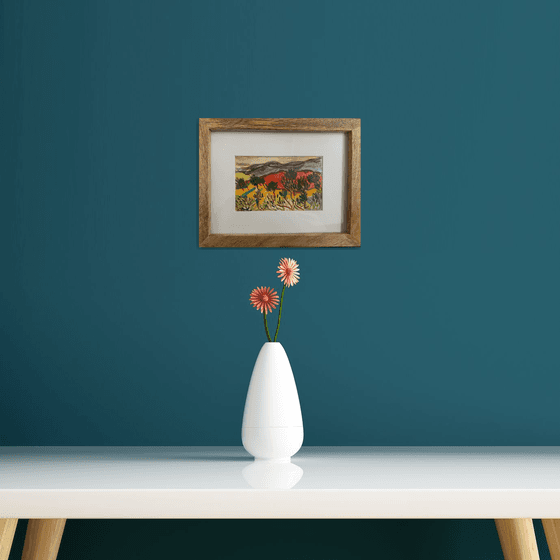 Framed Miniature painting Homage to Andre Derain “La Côte d’Azur pres d’Agay”
