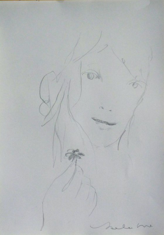 Woman with a flower