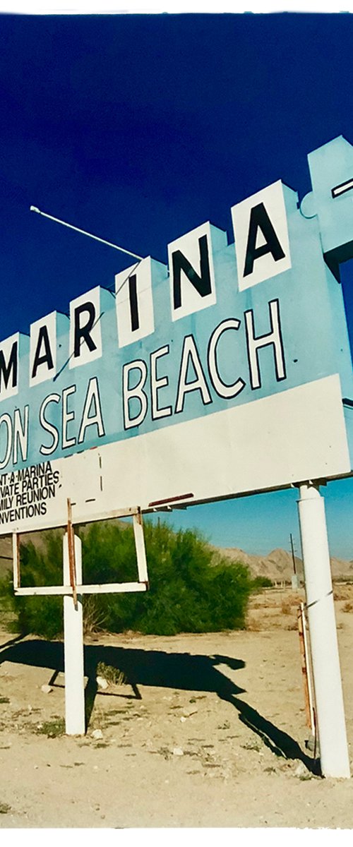 Marina Sign I, Salton Sea Beach, California by Richard Heeps