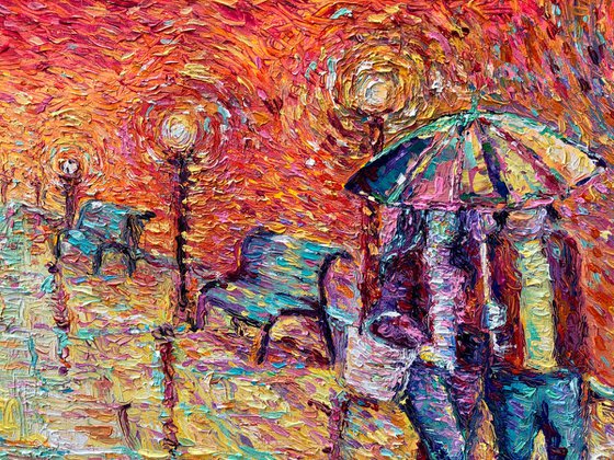 Walking in Autumn Rain