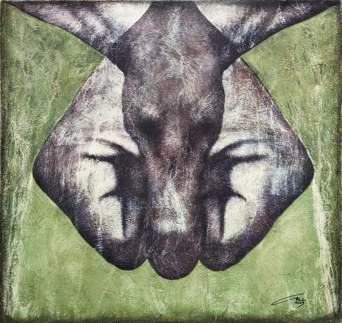 Urban And Pop Abstract Painting By Gill Gilberto Borghesi, 31 X 31, Eclipse Of Forces, Original Artwork