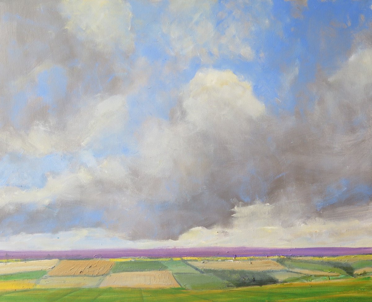 View of the North Yorkshire Moors from the Wolds by Malcolm Ludvigsen