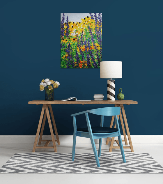 Flower Festival II /  ORIGINAL ACRYLIC PAINTING