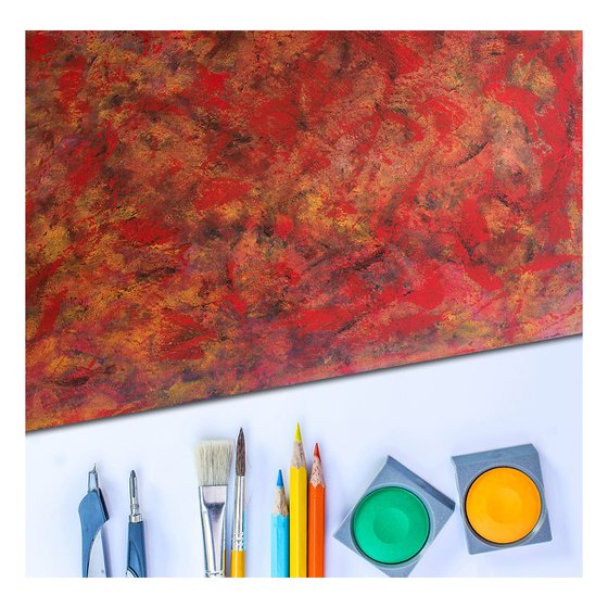 Modern Art,  Red Color Art,Acrylic Wall Art, Best Selling Art, Wall Art Painting, Original Modern Art, Art Painting Design, Office Design