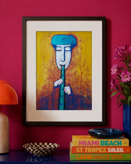 Geel Piper  (24cm x 30cm x0.1cm)