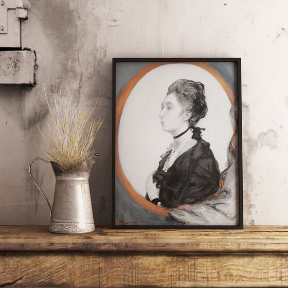 Mary. Portrait after Thomas Gainsborough
