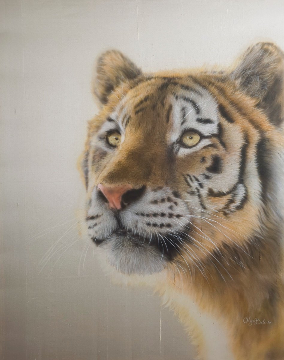 Photorealistic Animal Painting By Olga Belova, 20 X 26", Whispers Of Peace, Original Artwork